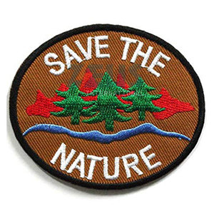 Patch brodé personnalisé sur mesure en gros, nouvelle arrivée, vente chaude, patch brodé adhésif avec bordure Merrow - Product Image 3