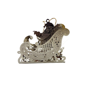 Ornement suspendu en fer au design unique Ornement en métal de couleur nickel-argent Décoration de salon faite à la main en vrac - Product Image 2