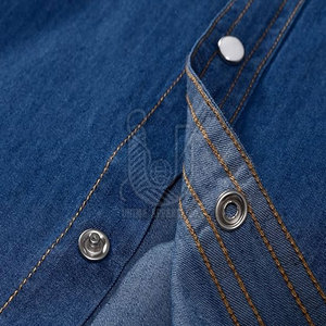 Camisa de Mezclilla Casual para Hombre, de Alta Calidad, al Mejor Precio, Corte Ajustado, 100% Algodón, Transpirable, Color Personalizado - Product Image 5