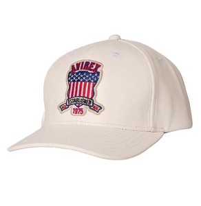 Casquette Avibex à 6 panneaux avec logo drapeau américain brodé, ajustement réglable, unisexe, décontractée, sport, plage, respirante, printemps été, coton - Product Image 1