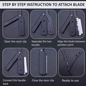 Kit de rasoir droit pour hommes pour le rasage pour les barbiers et les amateurs de rasage - Product Image 4