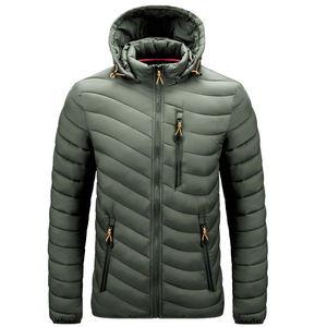 Chaqueta cortavientos de alta calidad para hombre, chaqueta acolchada para exteriores de talla grande, chaqueta de plumón larga personalizada de lana para hombre de invierno 2025 - Product Image 1