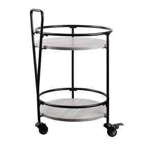 Wooden & metal <b>serving</b> <b>trolley</b> bar cart for home catering hotel restaurant kitchen food <b>serving</b> <b>trolley</b> wine & glasses holders - Product Image 1