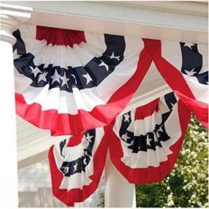 Bandera Americana de EE. UU. 3x6, Plisada con Estrellas Bordadas para Exteriores, Ojales de Latón Patrióticos, Decoración para Fiesta del 4 de Julio - Product Image 4