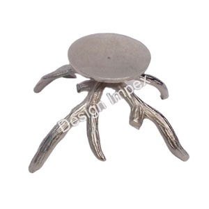Support de bougie en métal style bois de cerf, décoration de table de Noël, artisanat - Product Image 1