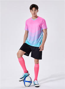 New Season Blue Soccer Team Jerseys <b>Black</b> and Yellow Quick Dry <b>Fabric</b> Sportswear soccer jersey football jersey - Product Image 4