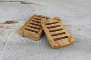 Jabonera de madera de alta calidad con canales de drenaje y acabado liso adecuada para baños de spa y resorts de lujo de HWC - Product Image 5