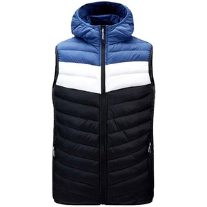 เสื้อกั๊กลำลองแบบกระดุมสองแถวของผู้ชายเสื้อนอกพัคเกอร์บล็อกสีกันกระแทกน้ำหนักเบา - Product Image 1