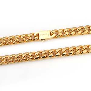 ชุดเครื่องประดับทองคำ 14K ประกอบด้วยสร้อยคิวบาลิงค์ขนาด 10 มม. และกำไลข้อมือ - Product Image 2