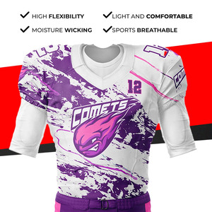 Uniformes de fútbol americano de alta calidad personalizables último diseño para adultos jóvenes de talla grande conjuntos cortos transpirables directos - Product Image 4
