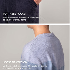 Ensemble de survêtement deux pièces en molleton 100 % coton personnalisé pour homme – Respirant, épais, grande taille, séchage rapide - Product Image 3