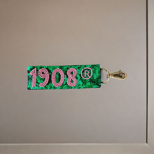 Porte-clés perlé de haute qualité fabriqué à la main en métal brodé accessoires de sororité nouveau Style Designer inde meilleur vendeur pour - Product Image 6