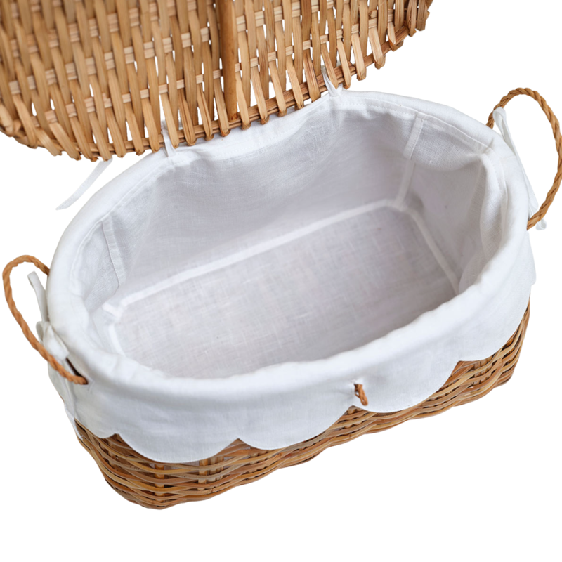 Lovely Oval Rattan Woven Storage Basket