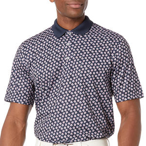 Polo de bambú para hombre de verano 2025, camiseta informal ajustada de manga corta a rayas con bloqueo de Color, camiseta de punto de refrigeración transpirable - Product Image 3