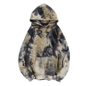 2026 Vente en gros de sweats à capuche en coton multicolores de haute qualité, vierges, personnalisables, pour femmes et hommes, hiver, surdimensionnés, en tissu tie-dye - Product Image 6