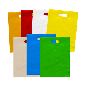 Bolsa de compras de plástico con asa troquelada y logotipo personalizado, embalaje de LDPE de alta calidad de Turquía - Product Image 6