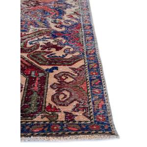 Vintage Beige <b>Brown</b> Hand Knotted <b>Wool</b> Rug for Home Use-for Living Hallway Entryway Teen's Bedroom Medallion Rectangle Puzzle - Product Image 4