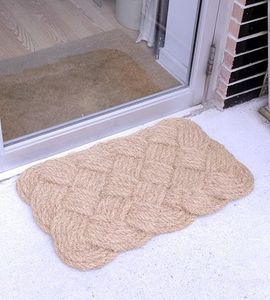 Paillasson en corde de style rustique pour la décoration de la maison, améliorant l'aspect de l'entrée avec des fibres naturelles et une finition artisanale - Product Image 6