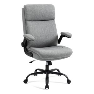 Boss Study Swivel Computer Backrest Home Office <b>Chair</b> Built-In Headrest- Contemporary Fabric Lift <b>Chair</b> Adjustable Height - Product Image 1