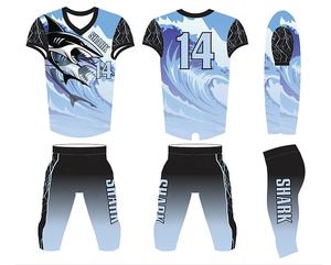 เสื้อฟุตบอลอเมริกัน ระบายอากาศ ใส่สบาย ชุดทีม แขนสั้น พิมพ์ลายแบบซับลิเมชั่น ไซส์ใหญ่ บริการ OEM - Product Image 2