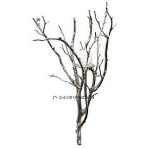 Premium Quality Metal Antler Designer Silver Shiny Polished Attractive Look Wall Mounted Candle Holder Sconce In Lowest Price - Product Image 4