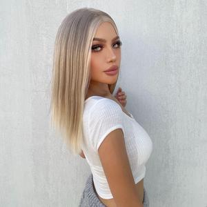 Peluca Gwen de 12 Pulgadas, Estilo BOB, con Frente de Encaje, Lacia, Rubio Ceniza con Reflejos Balayage Blancos, BL66217-1 - Product Image 5