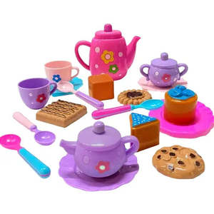 Moderno Juego de Té de Plástico para Niñas, Incluye Juguetes de Cocina, Casa de Juegos, Unisex, Empaquetado en Caja - Product Image 1
