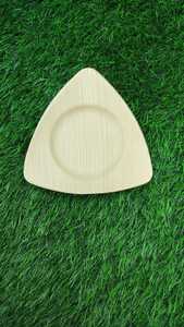 15CMS อาเรกาแบบใช้แล้วทิ้งที่เป็นมิตรกับสิ่งแวดล้อมแผ่นวางขนมสามเหลี่ยมใบปาล์มย่อยสลายได้นำกลับมาใช้ใหม่ได้สำหรับไมโครเวฟเป็นมิตรกับสิ่งแวดล้อม - Product Image 4