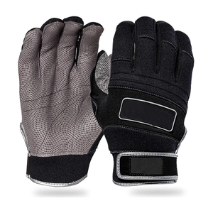 Custom Color Leather Batting Gloves with Padded Design Hook and Loop Closure Comfortable Durable for Training Unisex Adult Left - Product Image 4