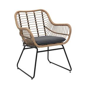 Chaise basse d'extérieur de haute qualité, design moderne, chaise empilable en rotin PE pour jardin, patio, hôtels et appartements - Product Image 1