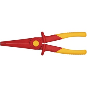 Alicates de Punta Plana KNIPEX de 220 mm de Longitud Total, Reforzados con Fibra de Vidrio y Plástico, con Zona de Plástico Blanco, Destornilladores Promocionales - Product Image 1