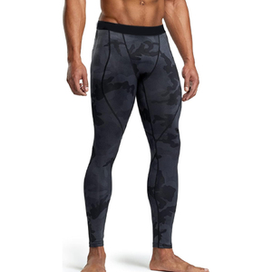 Pantalons de compression pour hommes de haute qualité Collants de sport Leggings collants élastiques confortables doux et confortables - Product Image 1