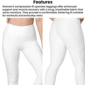 Custom Made Women Fitness Leggings High Waist <b>Tummy</b> <b>Control</b> Stretchable Sports Pants for Yoga and Gym - Product Image 6