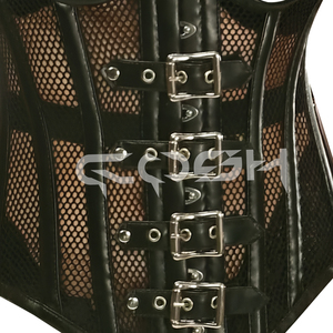 Corsé Sexy de Malla de PVC Negro, Lencería Femenina Personalizada, Prenda Moldeadora Reductora - Product Image 5