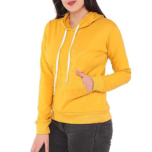 Sudaderas con capucha transpirables de color sólido para mujer Diseño personalizado Uso al aire libre Sudaderas con capucha de mujer de gran tamaño - Product Image 1