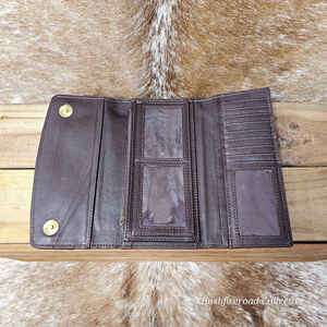 Elegante Bolso de Mano Vintage para Mujer, de Cuero Genuino, con Protección RFID, Acabado de Piel con Estampados de Animales y Cierre de Broche, para Uso Diario - Product Image 3