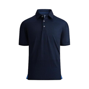Personalizada de los hombres 100% poliéster de secado rápido Golf para Polos de tela de lona de patrón sólido largo con técnica bordada y - Product Image 2