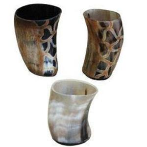 Corne à boire de style animal sculptée à la main de haute qualité 100% corne de buffle naturelle Produit viking médiéval d'Inde Prix ​​bas - Product Image 2