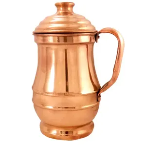 Pichet à eau en cuivre pour la cuisine à domicile Les restaurants utilisent des gobelets en acier inoxydable Accessoires de cuisine disponibles à la vente depuis l'Inde - Product Image 5