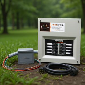 ชุดสวิตช์โอนถ่ายไฟฟ้าแบบแมนนวล Generac 6853 30 แอมป์ 6-8 วงจร HomeLink สำหรับใช้ภายในอาคาร - Product Image 3