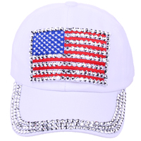 Casquette de baseball patriotique drapeau américain USA, couleurs contrastées, coton de haute qualité, tissu sportif courant, unisexe, réglable, 4 juillet
