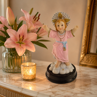 Statuette du Divin Enfant Jésus en polyrésine, statue religieuse catholique, décoration de bureau pour la maison ou l'église, souvenir spirituel