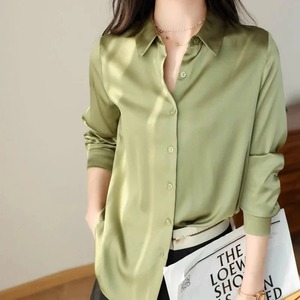 Camisa de manga larga de tendencia de verano para mujer, camisas de cuello transpirables con estilo, camisas de algodón orgánico 100% para mujer - Product Image 2