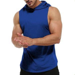 Débardeur à capuche sans manches pour homme, veste de sport, vêtement de musculation, entraînement, fitness, style streetwear - Product Image 1