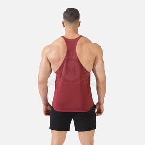 Débardeur personnalisé de haute qualité pour hommes Vêtements de fitness décontractés avec couleur unie et logo 100% coton respirant en gros - Product Image 4