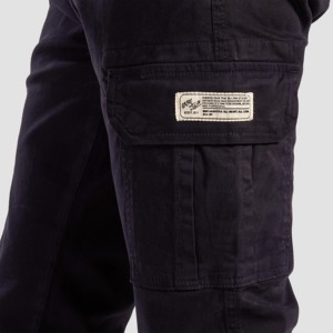 Pantalon cargo essentiel en toile 100 % coton, taille haute, style sportif/hip-hop, chaud pour l'hiver, couleur marine, fermetures éclair, motif plissé, taille XL - Product Image 5