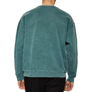 ขายส่ง OEM ผู้ผลิตที่กําหนดเองเสื้อกันหนาววินเทจกรดล้างเสื้อสเวตเตอร์คอกลม unisex - Product Image 4
