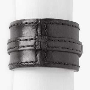 Solid leather napkin rings ideal for luxurious dining room <b>presentations</b> festive events and celebrations - Product Image 1