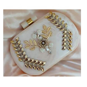Women's Messenger Resin Metal Clutch Bag Evening Hand Bags Ladies Wedding <b>Bridal</b> Clutch Luxury Metal <b>Purse</b> by Tradebit - Product Image 3