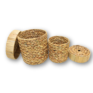 Juego de 2 Cestas de Jacinto de Agua Ecológicas Más Vendidas de Fábrica en Vietnam, Tejidas a Mano, Color Personalizado, Modernas, Plegables, Magnéticas - Product Image 5